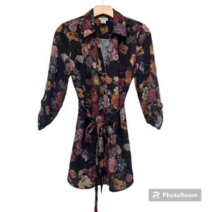💗Host  Pick💗Motherhood Maternity Black Floral Button Down Top